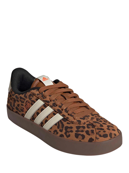 adidas VL Court 3.0 Trainers, Brown/Multi - view 2, Brown/Multi