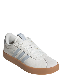 adidas VL Court 3.0 Trainers, White/Multi - view 2, White/Multi