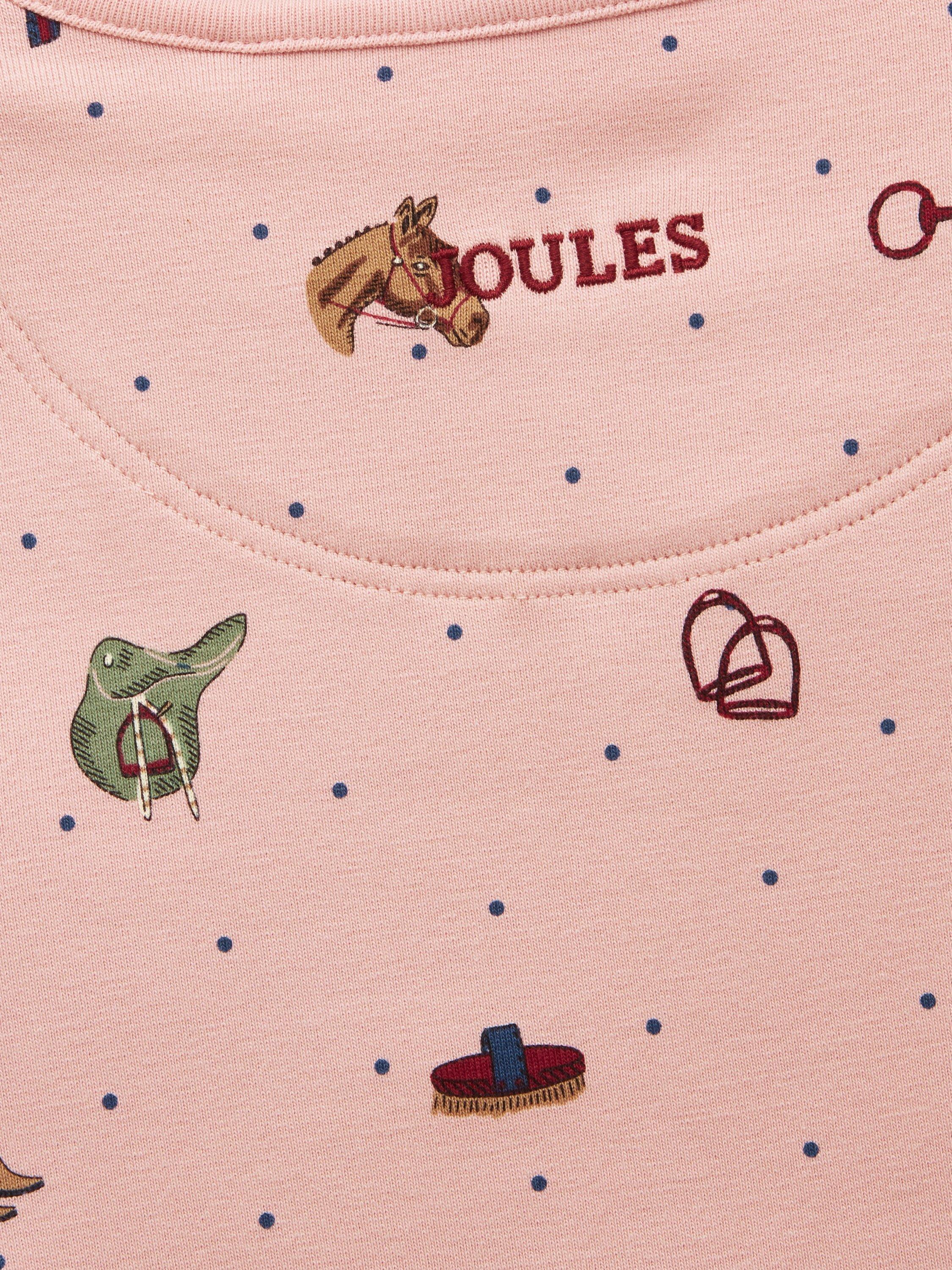 Product image 5 of 5, which shows Joules Kids' Cotton Blend Horse Pyjama Set, Pink, 1 years