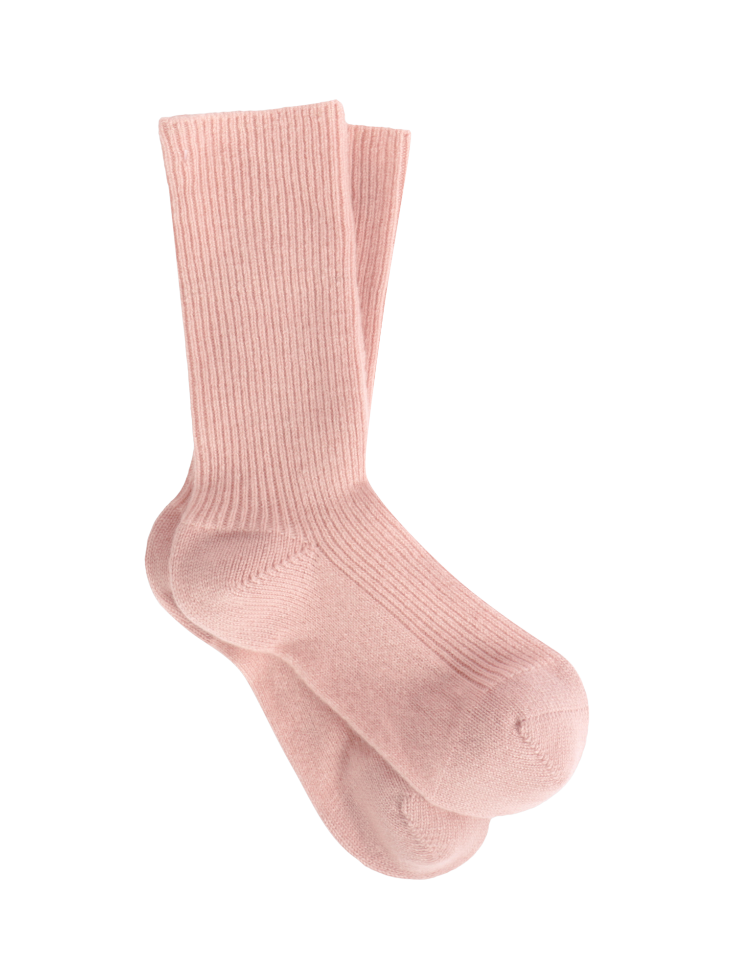 Product image 1 of 1, which shows Pure Collection Cashmere Blend Crew Socks, Rose, One Size