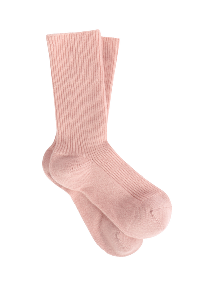 Pure Collection Cashmere Blend Crew Socks, Rose