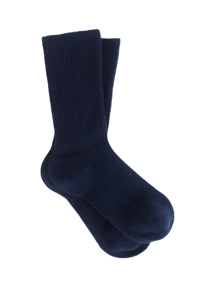 Pure Collection Cashmere Blend Crew Socks, Navy