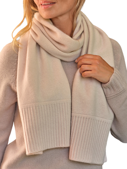 Pure Collection Pure Cashmere Scarf - view 2, Vanilla