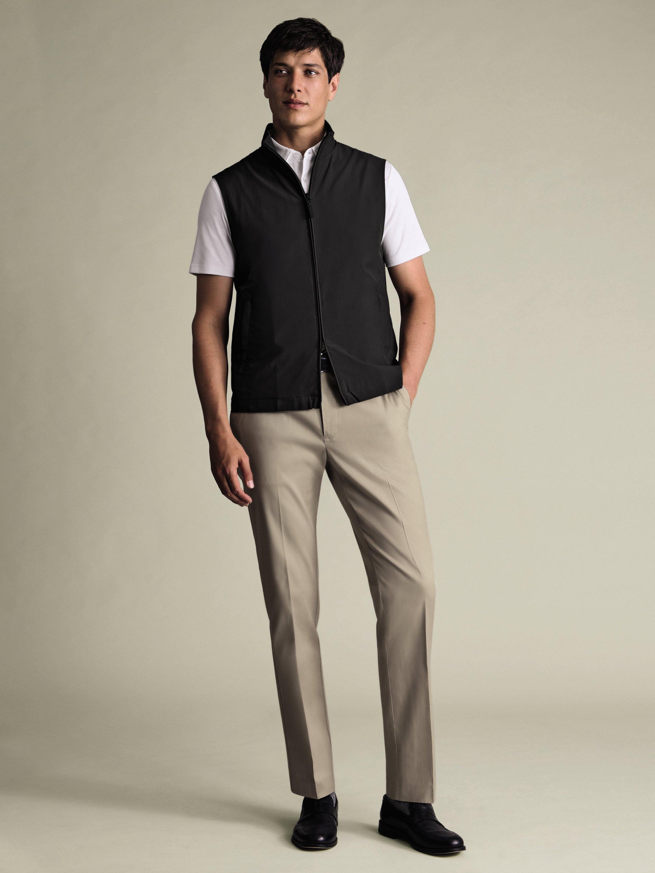Product image 1 of 5, which shows Charles Tyrwhitt Padded Gilet, Charcoal Grey, L