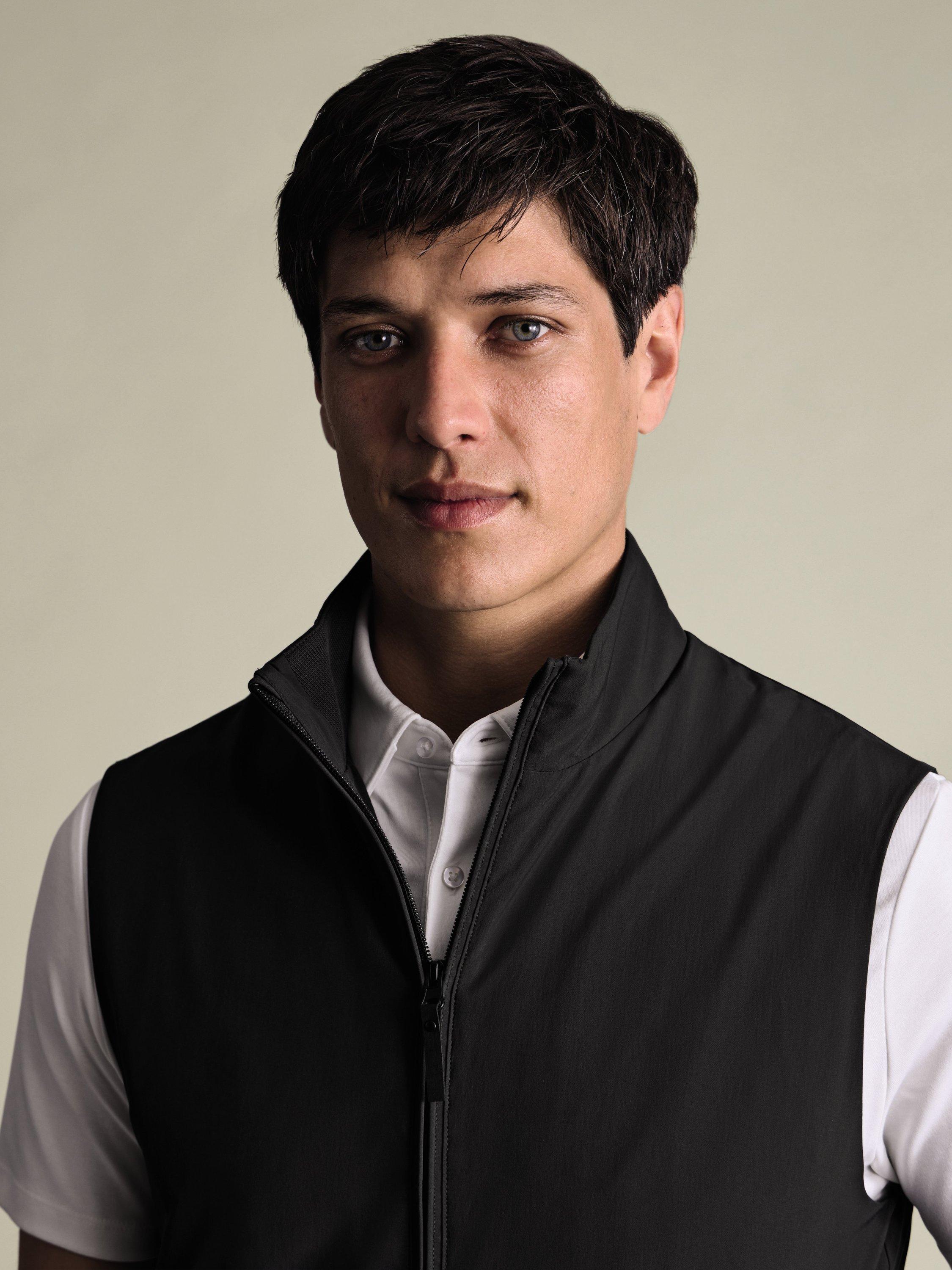 Product image 3 of 5, which shows Charles Tyrwhitt Padded Gilet, Charcoal Grey, L
