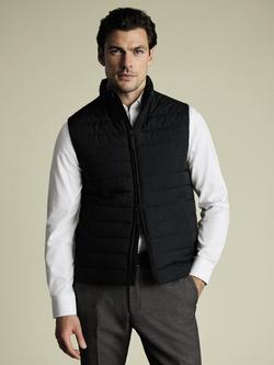 Charles Tyrwhitt Quilted Sleeveless Gilet - view 2, Black