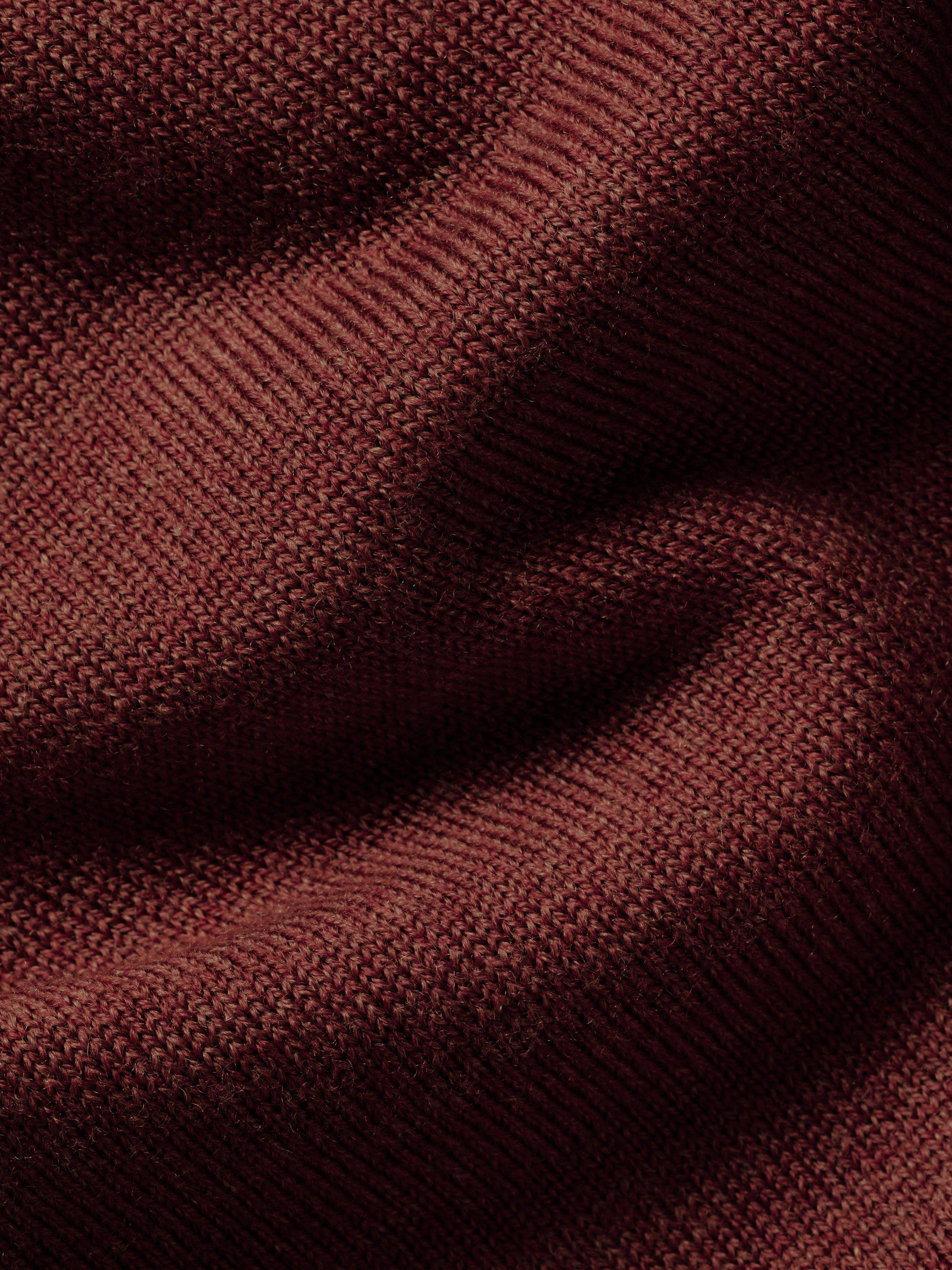 Product image 5 of 5, which shows Charles Tyrwhitt Merino Wool Quarter-Zip Jumper, Burnt Orange, S
