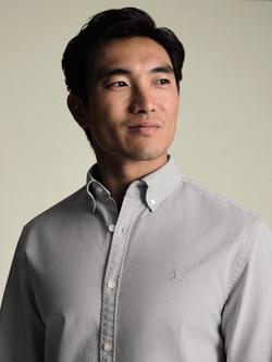 Charles Tyrwhitt Cotton Oxford Weave Regular Fit Shirt - view 2, Silver Grey