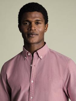 Charles Tyrwhitt Cotton Regular Fit Oxford Shirt - view 2, Dark Pink