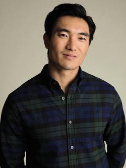 Charles Tyrwhitt Regular Fit Brushed Flannel Cotton Check Shirt, Royal & Green - view 2, Royal & Green