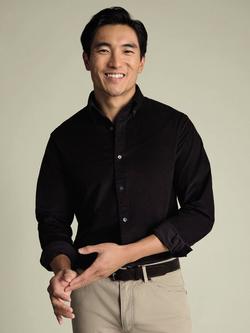 Charles Tyrwhitt Slim Fit Corduroy Shirt, Chocolate Brown