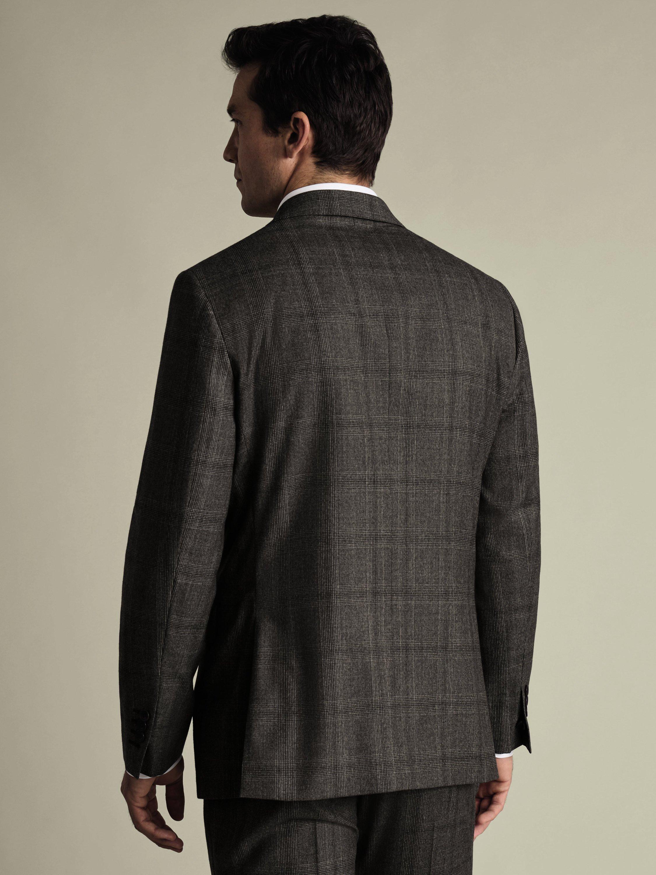Product image 3 of 5, which shows Charles Tyrwhitt Merino Wool Ultimate Performance Single Breasted Suit Jacket, Brown, 38S