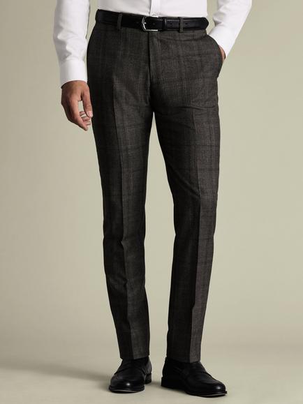 Charles Tyrwhitt Merino Wool Ultimate Performance Suit Trousers, Brown, Brown
