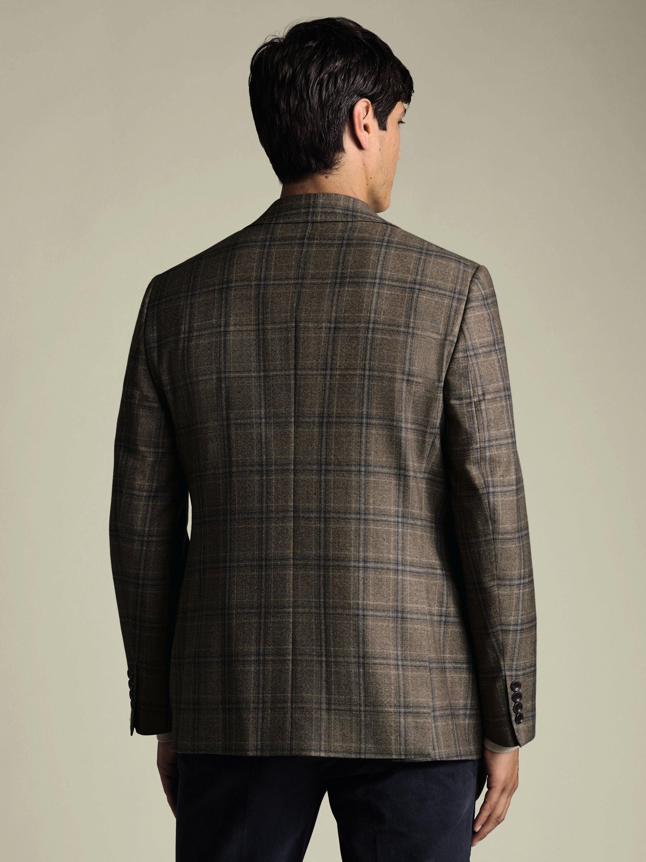 Product image 4 of 5, which shows Charles Tyrwhitt Wool Blend Single Breasted Jacket, Taupe, 36R