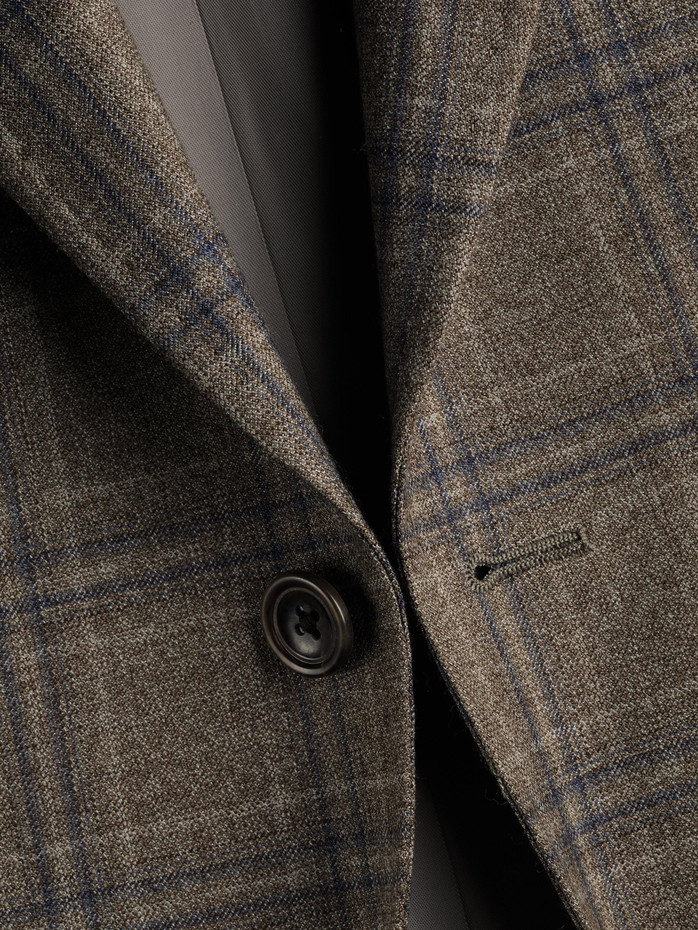 Product image 5 of 5, which shows Charles Tyrwhitt Wool Blend Single Breasted Jacket, Taupe, 36R