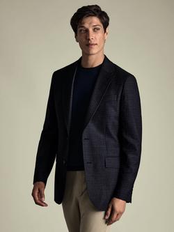 Charles Tyrwhitt Wool Blend Single Breasted Jacket, Ink Blue - view 2, Ink Blue