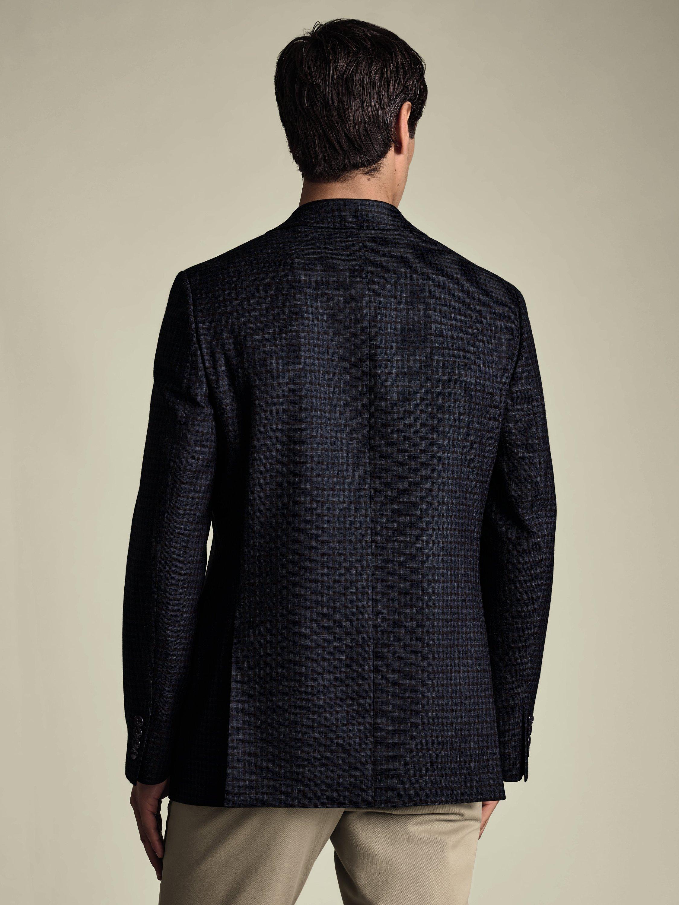 Product image 4 of 5, which shows Charles Tyrwhitt Wool Blend Single Breasted Jacket, Ink Blue, 36R