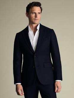 Charles Tyrwhitt Merino Wool Single Breasted Jacket - view 2, Ink Blue