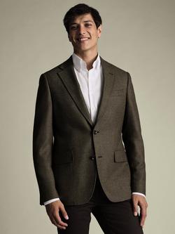 Charles Tyrwhitt Merino Wool Single Breasted Jacket - view 2, Taupe