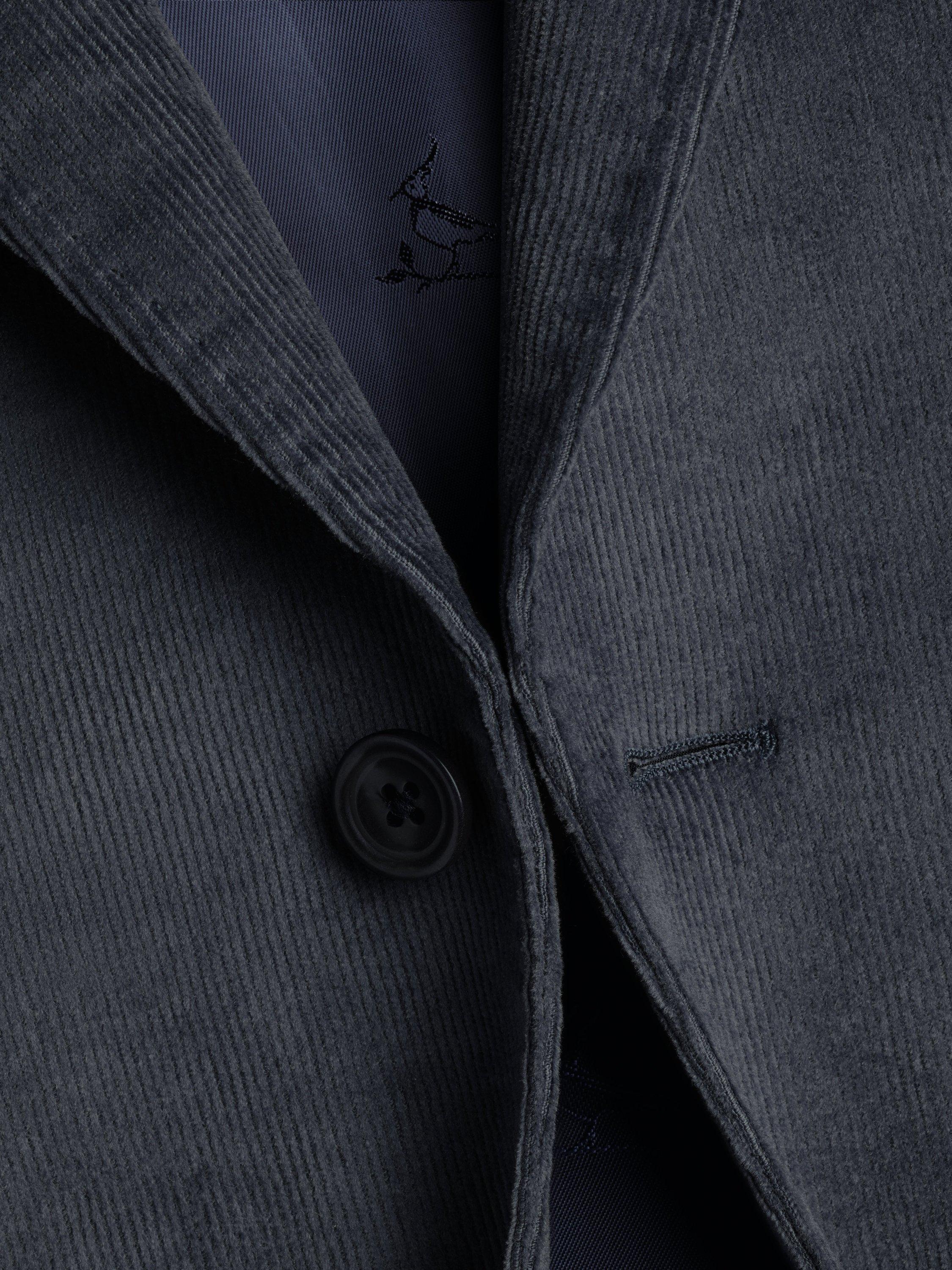 Product image 5 of 5, which shows Charles Tyrwhitt Corduroy Slim Single Breasted Jacket, Steel Blue, 36R