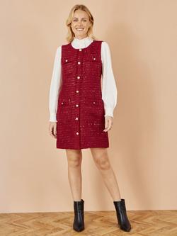 Yumi Sleeveless Round Neck Mini Dress - view 2, Burgundy