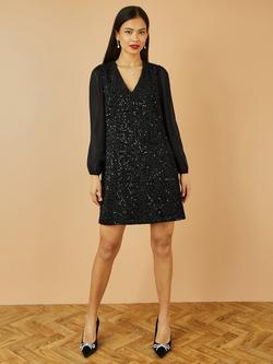 Yumi Sequin Tunic Dress - view 2, Black