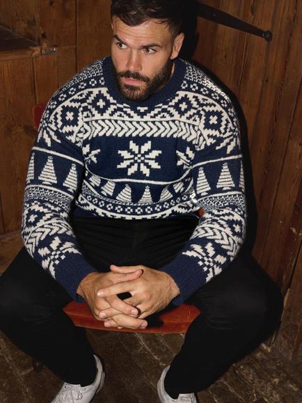 The Little Tailor Knitted Fair Isle Jumper, Navy/Cream