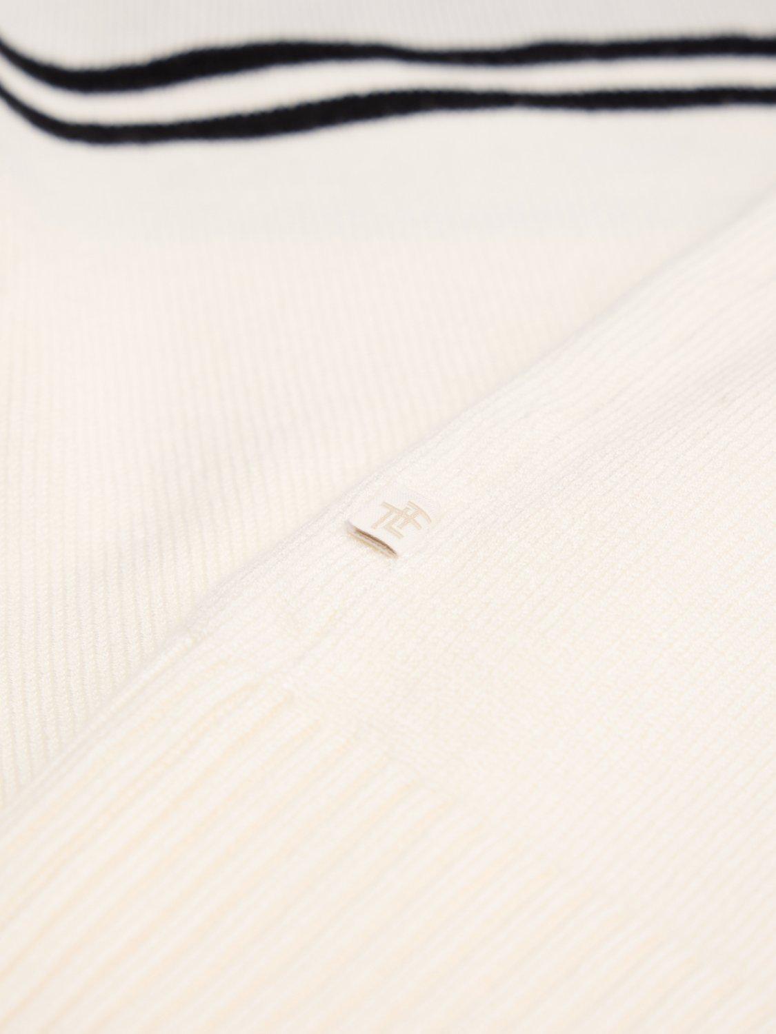 Product image 6 of 6, which shows The Little Tailor Slim High Neck Les Alps Jumper, Cream/Black, XS
