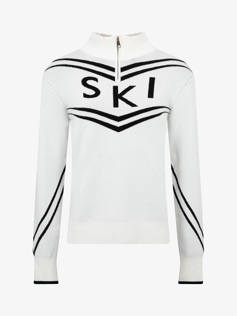 Product image 1 of 4, which shows The Little Tailor Zip Ski Jumper, Cream, XS