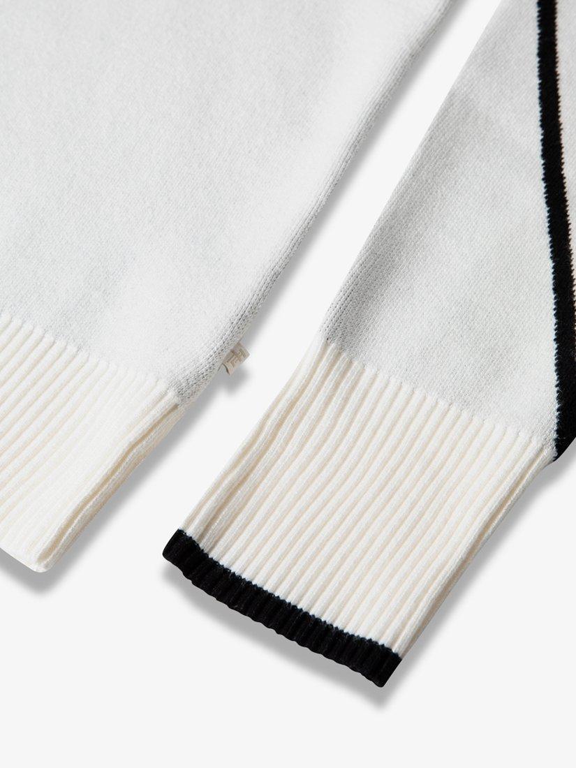 Product image 4 of 4, which shows The Little Tailor Zip Ski Jumper, Cream, XS