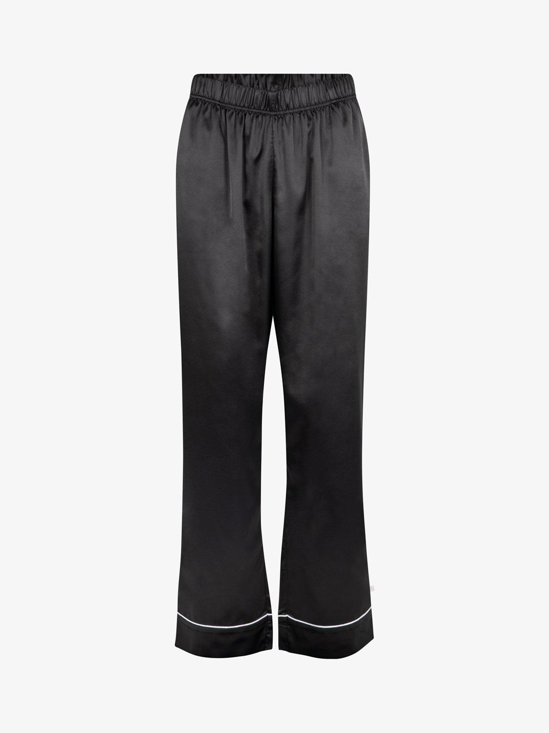 Product image 6 of 9, which shows The Little Tailor Satin Pyjama Set, Black, S