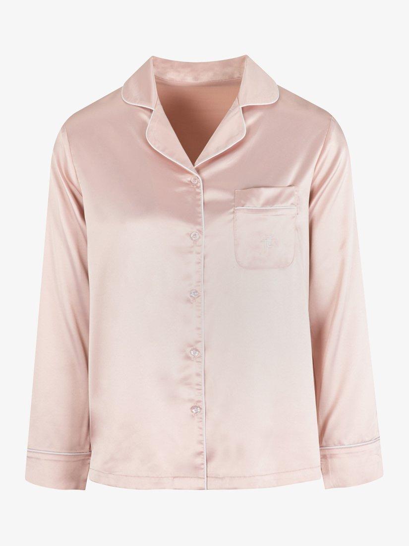 Product image 4 of 9, which shows The Little Tailor Satin Pyjama Set, Pink, S