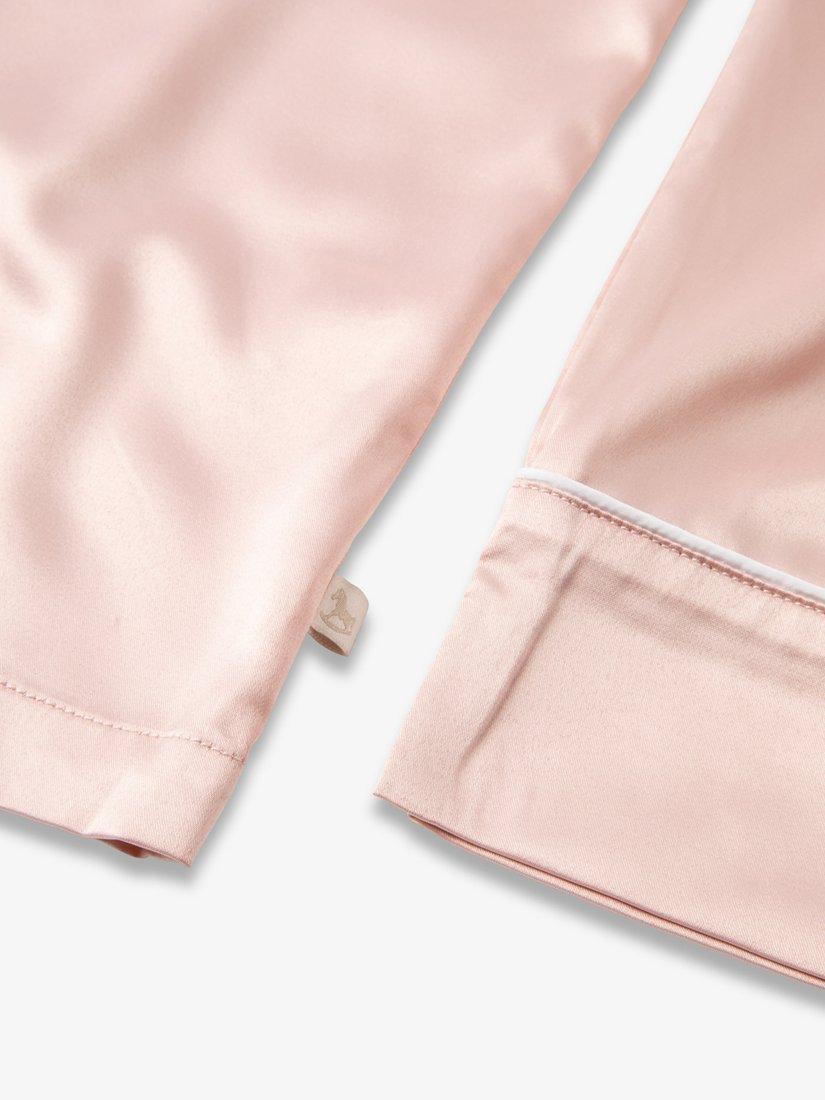 Product image 7 of 9, which shows The Little Tailor Satin Pyjama Set, Pink, S