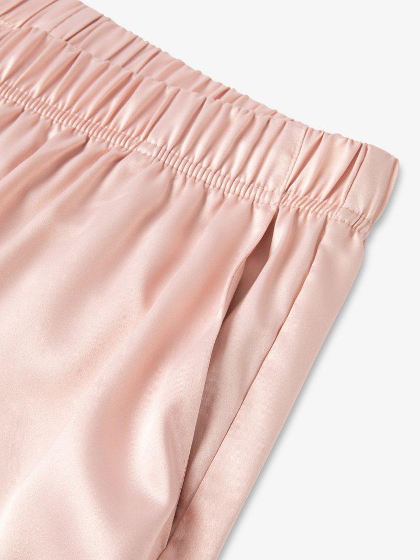 Product image 8 of 9, which shows The Little Tailor Satin Pyjama Set, Pink, S