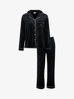 The Little Tailor Velour Pyjama Set, Black