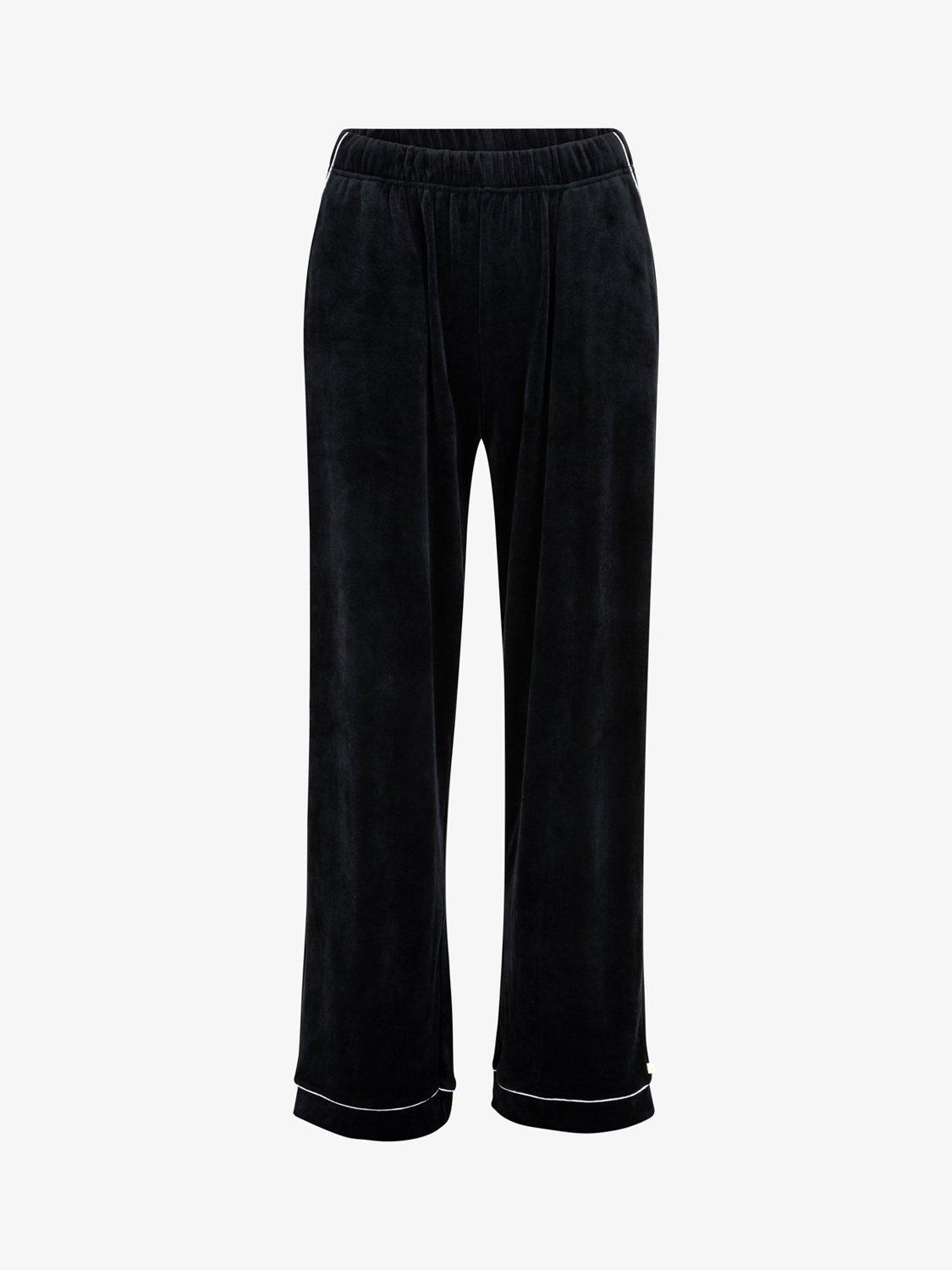 Product image 7 of 10, which shows The Little Tailor Velour Pyjama Set, Black, XS