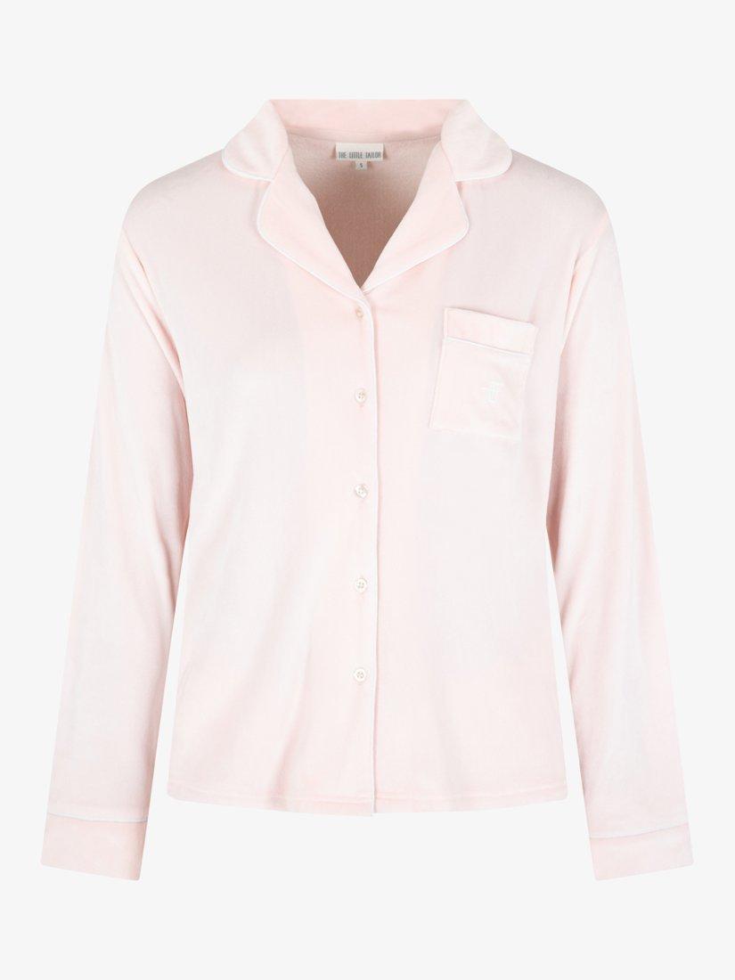 Product image 4 of 9, which shows The Little Tailor Velour Pyjama Set, Pink, XS