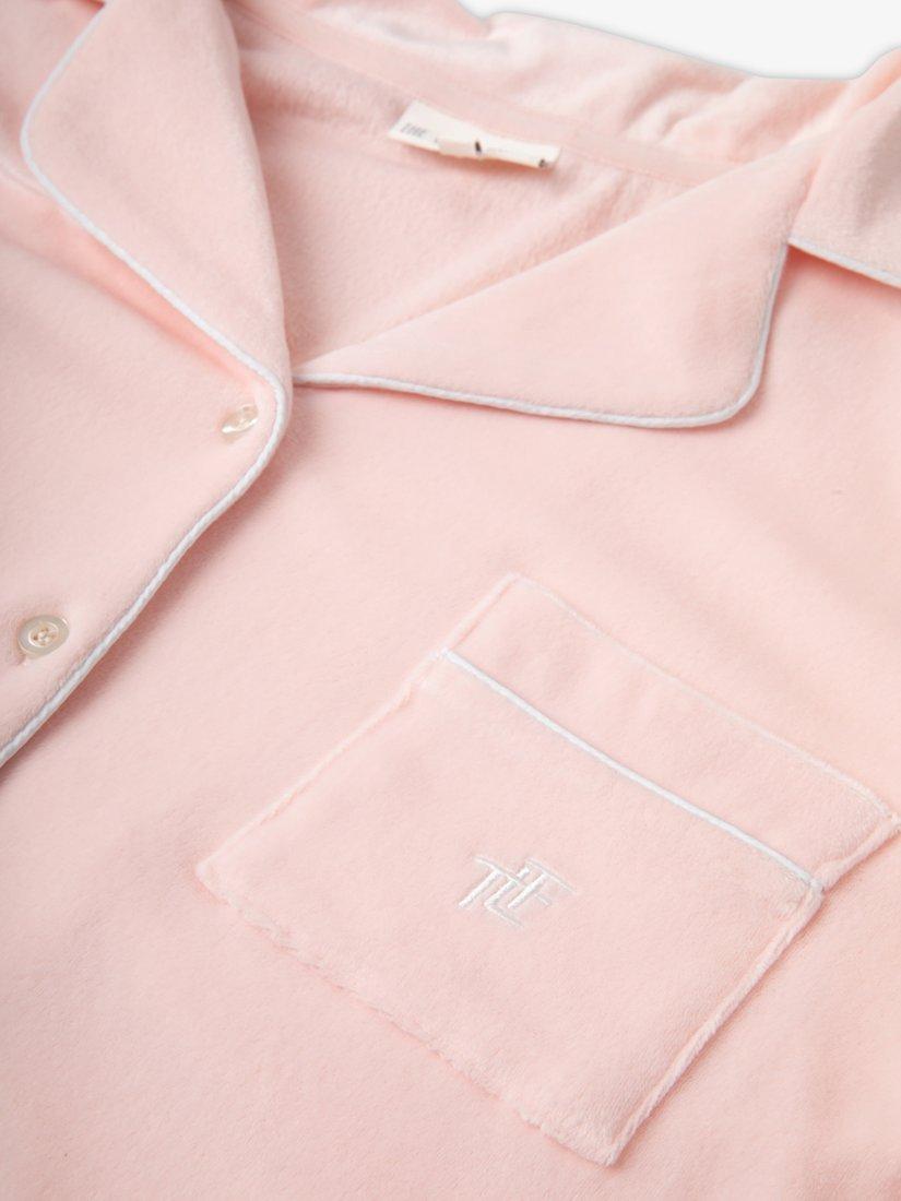 Product image 6 of 9, which shows The Little Tailor Velour Pyjama Set, Pink, XS