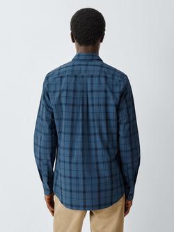 Barbour Tomorrow's Archive Eli Cotton Regular Fit Check Shirt, Dark Denim Check - view 2, Dark Denim Check