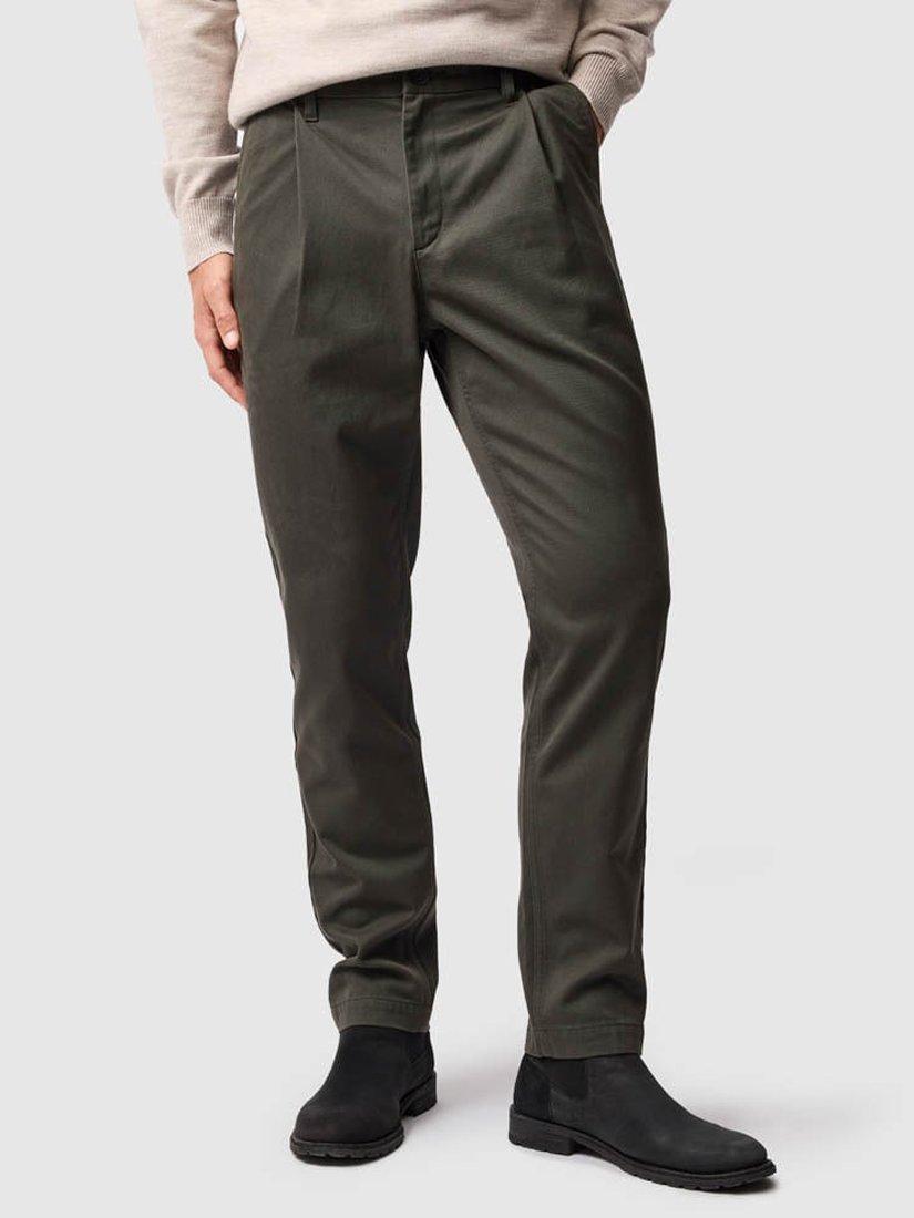 Product image 1 of 6, which shows Rodd & Gunn Field Tapered Fit Trousers, Thyme, 28R