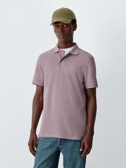 Barbour Tomorrow's Archive Essential Cotton Regular Fit Short Sleeve Polo Shirt, Elderberry, Elderberry