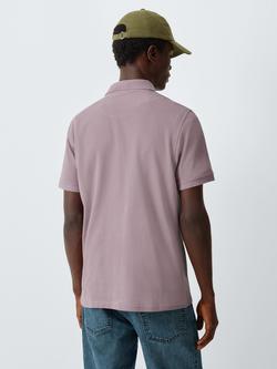Barbour Tomorrow's Archive Essential Cotton Regular Fit Short Sleeve Polo Shirt, Elderberry - view 2, Elderberry