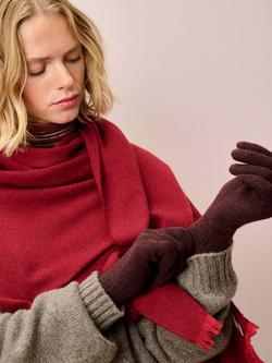 Brora Knitted Pure Cashmere Gloves - view 2, Malt
