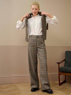 Brora Ruffle Pure Silk Top, Ivory - view 2, Ivory