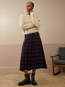 Brora Ribbed Wool Rich Jumper, Biscuit