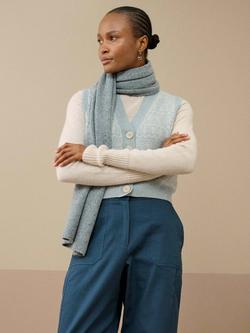 Brora Fair Isle Pure Wool Waistcoat - view 2, Mineral