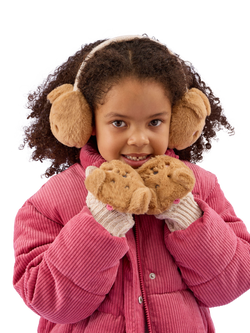 Angels by Accessorize Kids' Sausage Dog Mitten and Earmuff Set, Tan - view 2, Tan