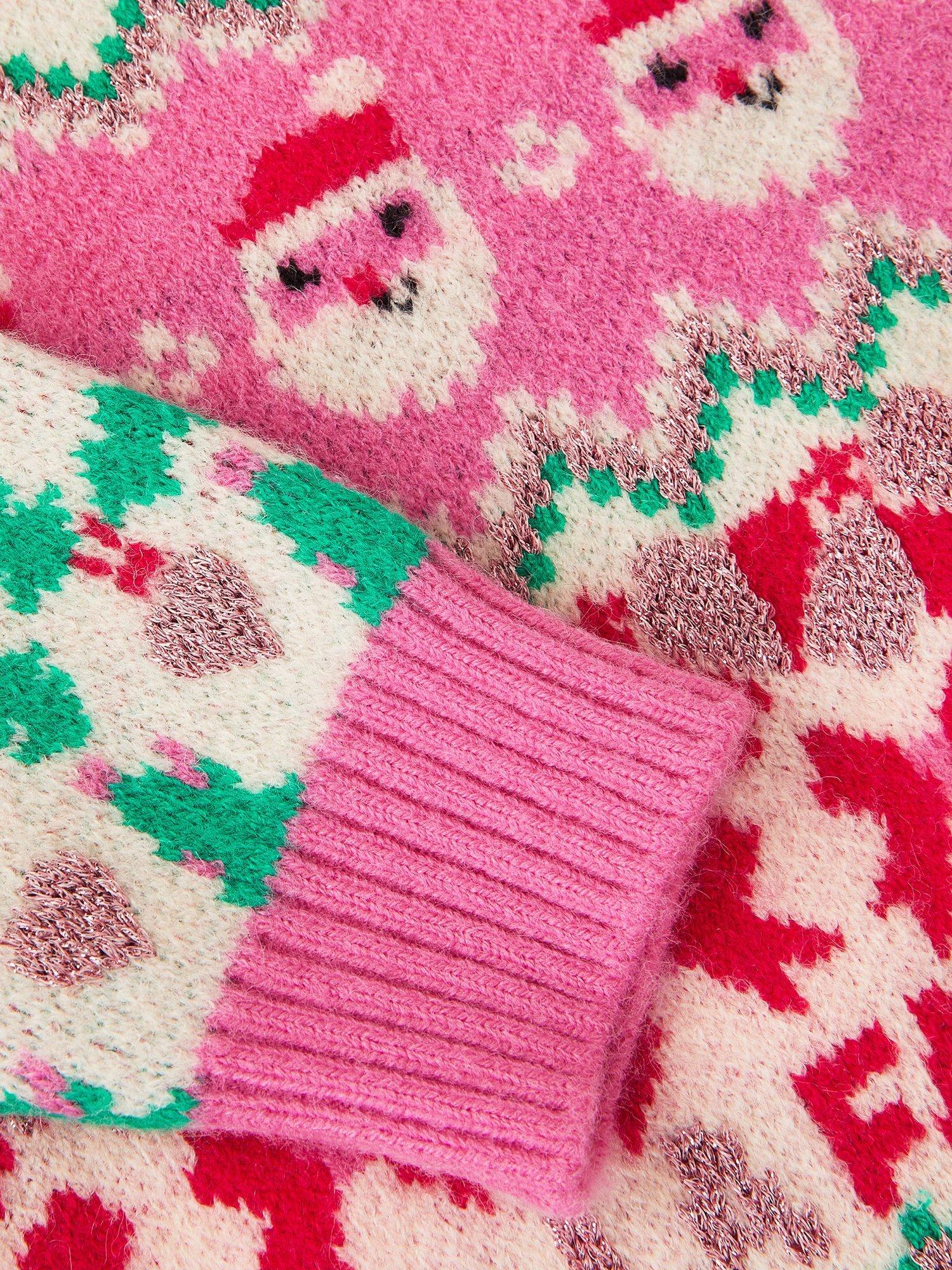 Product image 4 of 4, which shows Angels by Accessorize Kids' Cotton Christmas Jumper, Multi, 9-10 years