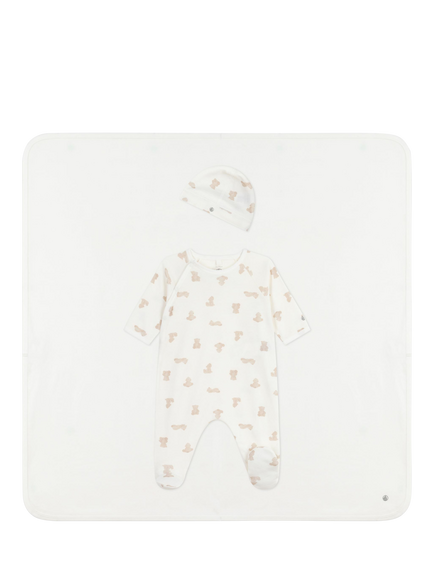Petit Bateau Baby Cotton Bodysuit - view 2, White