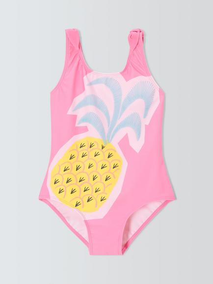 John Lewis Kids' Pineapple Swimsuit, Pink, Pink